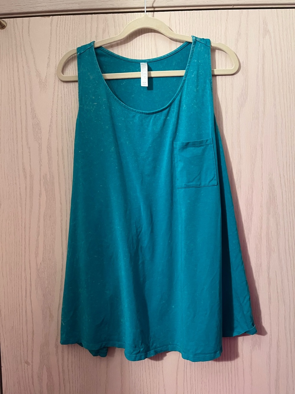 Lane Bryant Teal Swing Tank with Chest Pocket